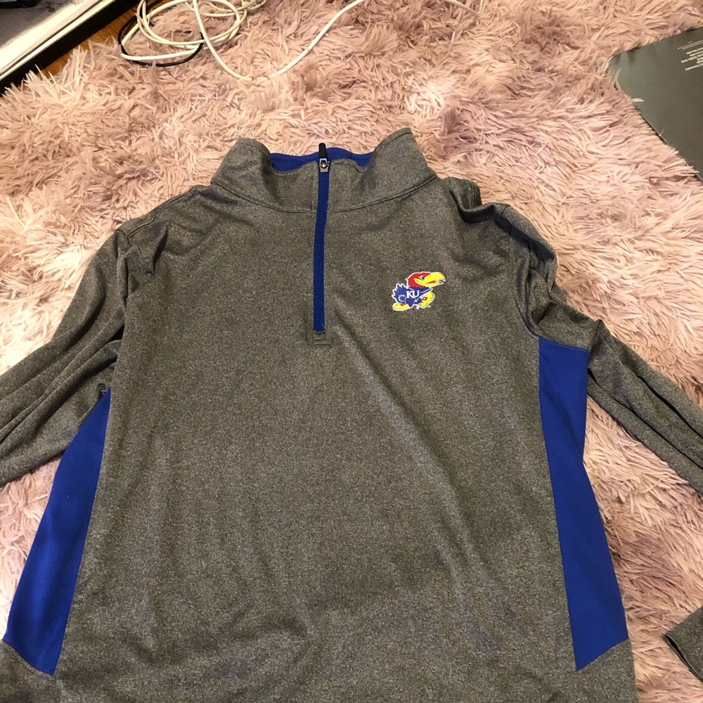 KU quarter zip